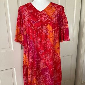 Sante Classics Vintage Tropical Mumu Dress Island Resort  SIZE L